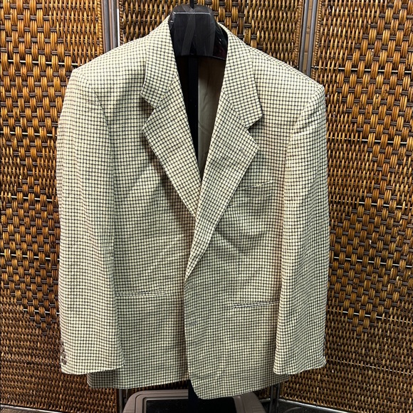 8943 Men's Checkered Blazer Bachrach Fratelli Bacci Pure Silk